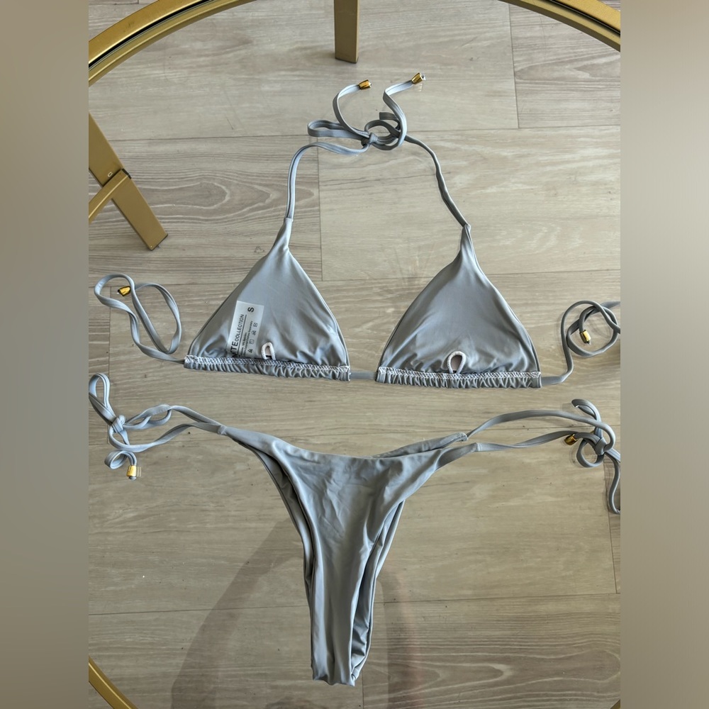 Grey Colored String Bikini Set - image 2